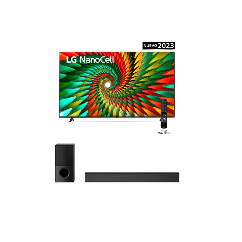 Combo TV LG NanoCell 43'' NANO77 4K SMART TV + Barra de sonido LG SNH5