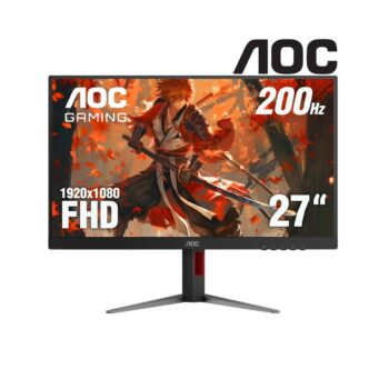 Monitor AOC 27" Gamer Full HD Panel FAST IPS / 200Hz / 0,5ms / HDR10 / Display Port 1.4 / HDMI HDCP 2.2 / Jack 3.5mm Base Fija 27G4H