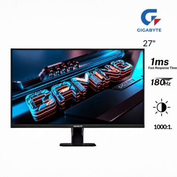 7MG001 Monitor Gigabyte Gamer 27" GS27FA 180 Hz Full Hd SS IPS, Plano 1ms